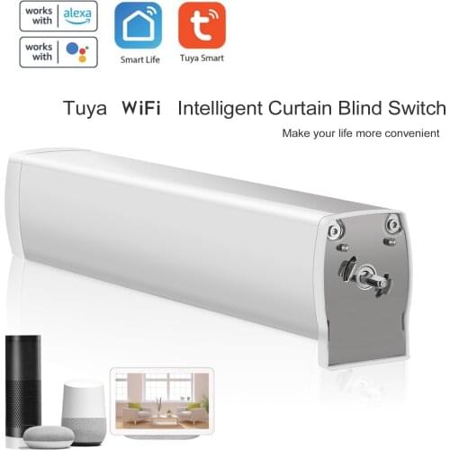 110V-220V Tuya WIFI Smart Curtain Blind Switch Electric Motorized Curtain Roller Shutter Switch Remote Control Curtains Motor