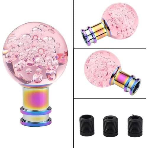Shifter Knob Acrylic Gear Shift Knob Shifting Lever Air Bubble Ball Design Stick Manual Car Shift Knobs