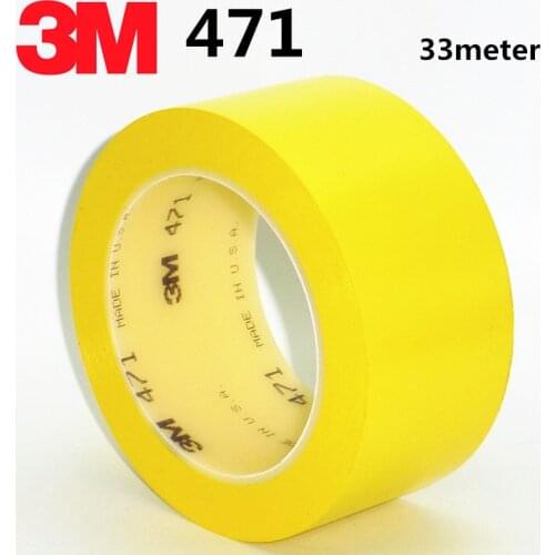 3M 471 tape yellow flooring positioning logo warning tape PVC waterproof high temperature 33M 6S positioning tape
