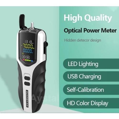 High Precision Rechargeable Battery Optical Power Meter G7 HD Color LCD Screen With Flash Light OPM 7 Wavelengths