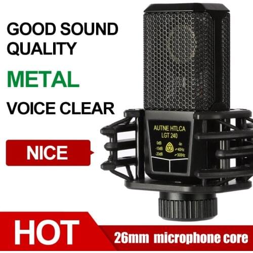 Recording Microphone 240 Microphone Condenser Professional Microphone For Computer Live Vocal Podcast Gaming Studio Singing