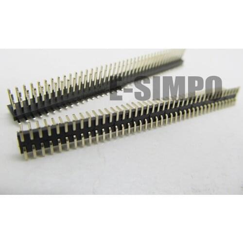 100pcs/lot 1.27mm 2*50P SMT Pin Header,Dual Row, Single Plastic, Gold-plated,B=4.3mm