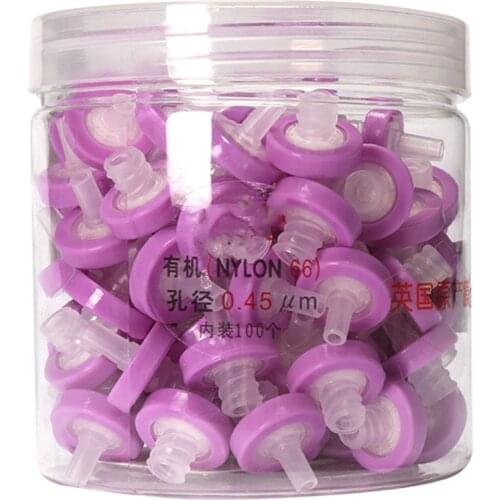100pcs Nylon Syringe Filter ,13MM,0.45um,Syringe-driven Filter Organic Solution Filtration Membrane ,Disposable Needle Filter