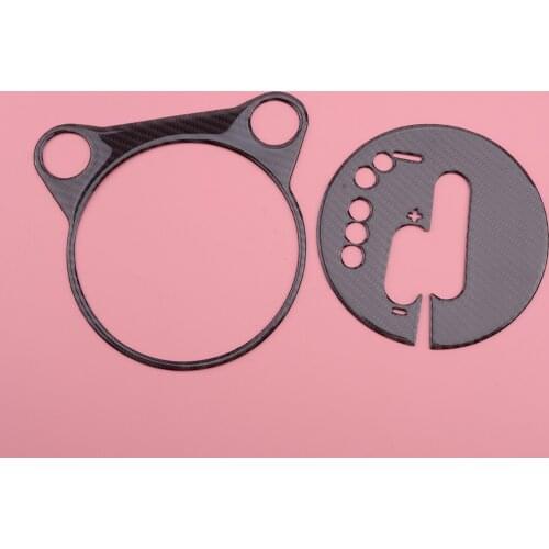 2Pcs Carbon Fiber Gear Shift Box Panel Cover Trim Decor Fit for Nissan 370Z Z34 2009-2013 2014 2015 2016 2017 2018 2019 2020