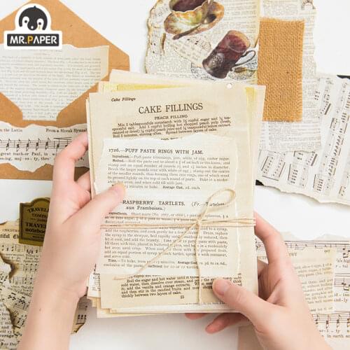 2 Designs 57 Pcs/bag Vintage Retro Style Letters Scrapbooking/Card Making/Journaling Project DIY Kraft Writing Material Paper