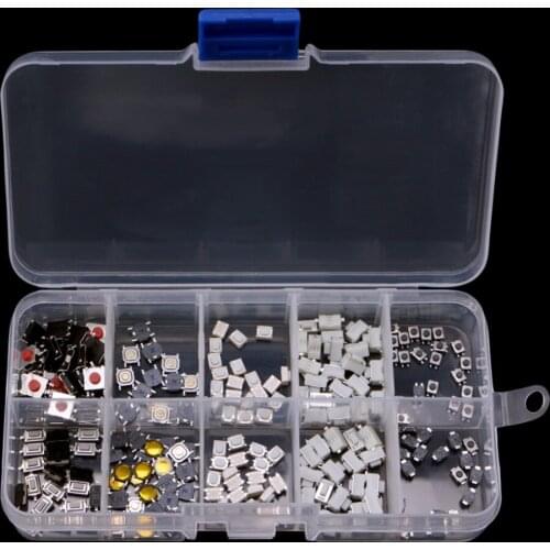 250 Pcs 10 Models Tactile Button Switch Micro Button Switches Remote Control