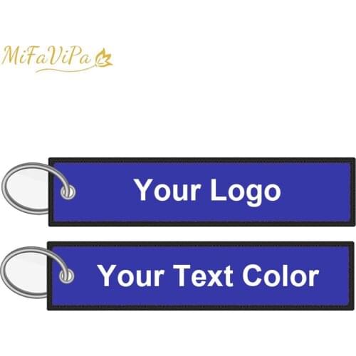 500 PCS Fashion Trinket Customized Keychain llavero Safety Label Embroidery Customize Key Rings Chain for Aviation Gifts Trinket