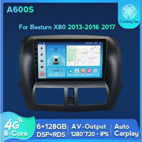 4G LTE Android 6GB+128GB 2DIN Auto Radio Player Car GPS Navigation For Besturn X80 2013 2014 2015 2016 2017 Wireless Carplay Fan