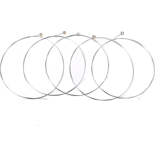 5Pcs Silver Tone Steel Strings E-1 for Acoustic Guitar String