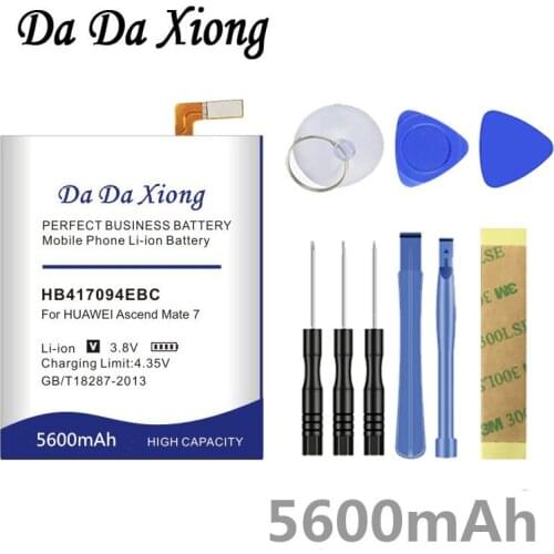 Da Da Xiong 5600mAh HB417094EBC Battery for Huawei Ascend Mate 7 MT7 TL00 TL10 UL00 CL00 Mate7 Phone battery