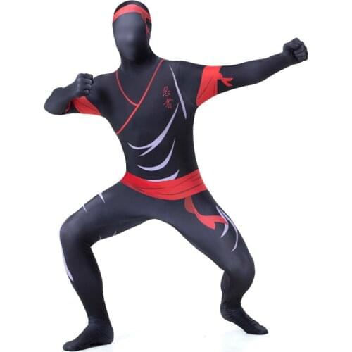 Black Ninja adult Costume Ninjago Cosplay Assassin Party disfraz de ninja Warrior Stealth Purim Nocturnal Halloween Masquerade