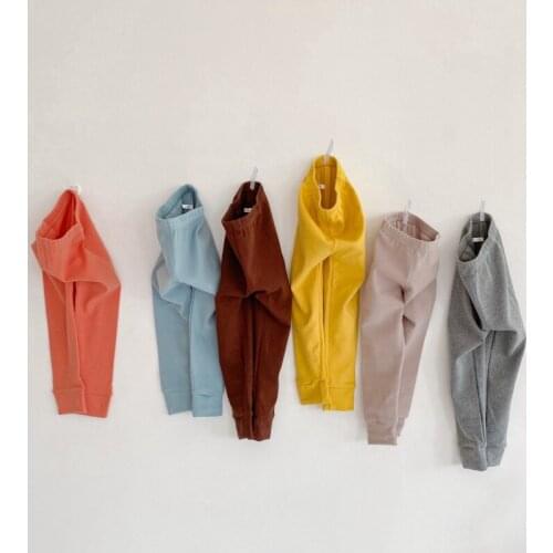 Children Pants New Winter Toddler Girl Leggings Baby Boys Home Warm Trousers Casual Solid Stretch Pants Boutique Kids Clothes