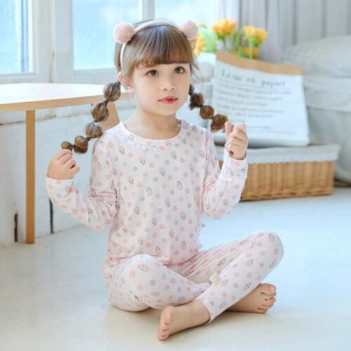 Kids Pajamas Set Autumn Children Long Sleeve Sleepwear Boys Cartoon Pyjamas Girls Clothing Nightwears Winter Home Suits 2 4 6 8Y