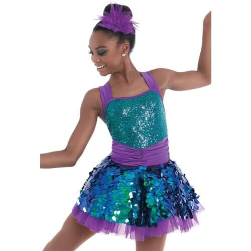 Childrens Jazz Dancing Dress Adult Ballet Dancers Performance Dresses Girls Dance Sequins Dancing Wear Stage Costumes D-0427