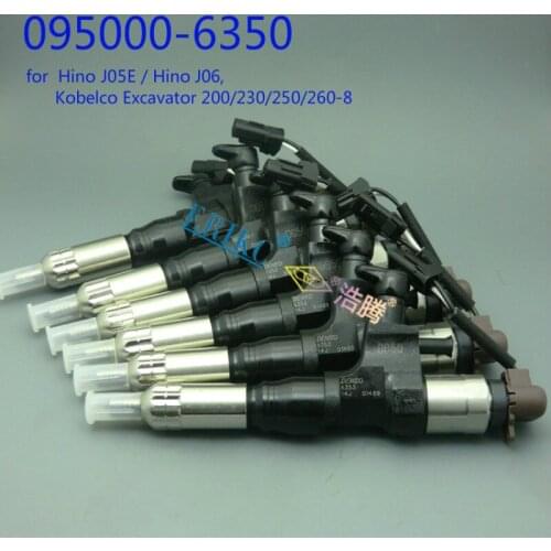 ERIKC 6350 Common Rail Fuel Injector 095000-6350 (23670-E0050) Auto Engine Diesel Injection Assembly for Hino J05E/Hino J06