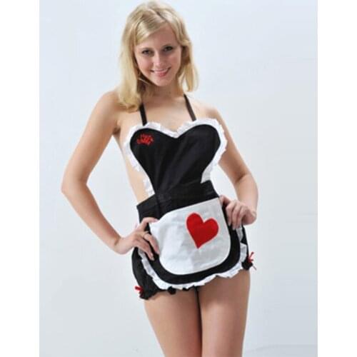 Hot sale 2018 Black Beer Girl Maid Costume Women Sex Halloween Carnival Adult apron Oktoberfest Beer Girl Lingerie For Girls