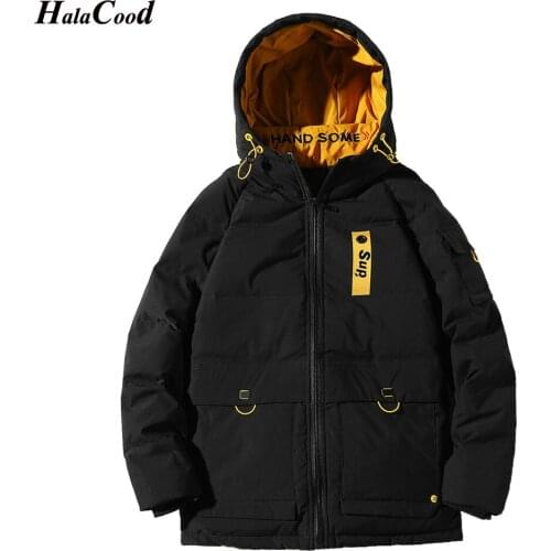 HALACOOD High Quality Plus Size Winter Jacket Men Thicken White Duck Down Coats Hooded Feather Parka Jackets Multi Pockets Parka
