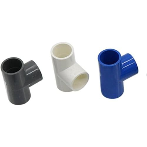ID 25mm PVC Pipe Equal Tee Connector Garden Irrigation Fish Tank Adapter Water Pipe Connector DIY shelf Connection Accessories