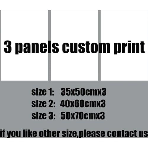 Custom Print 3 Panels Painting Canvas Wall Art Posters And Prints Family Photo Anime Movie Pet Landscape Anniversary Pictures