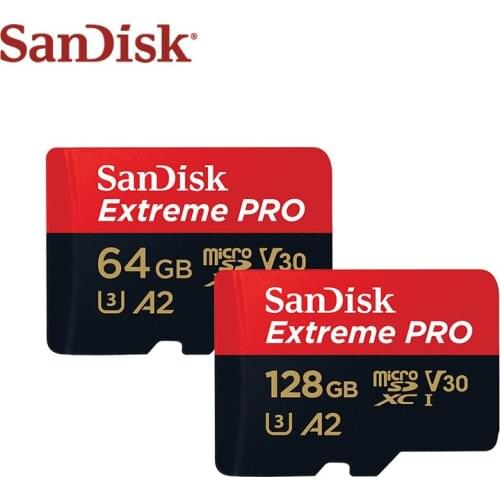Original SanDisk Extreme Pro Micro SD Card up to 170MB/s A2 V30 U3 64GB 128GB 256GB Sandisk TF Card Memory Card With SD Adapter