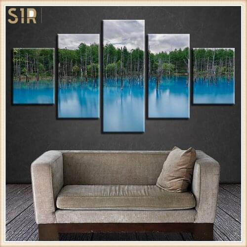 Beautiful Scenery HD Printed 5 Piece Canvas Art Scenery Painting Wall Pictures for Living Room Home Decor Anime Poster Wall Art