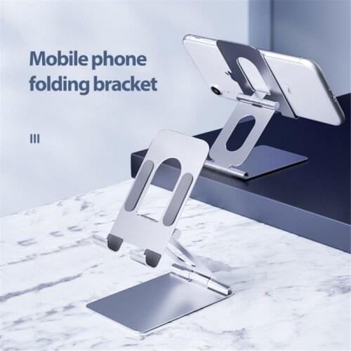 Metal Desktop Holder Mobile Phone Stand Folding Lazy Dual Foldable Stand For Mobile Phone iPad Holder Universal Portable Bracket