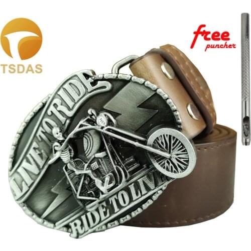 Fashion Oval 3D Silver Live To Ride Western Belt Buckle with Pewter Woman Man Jeans Accessories with Belt