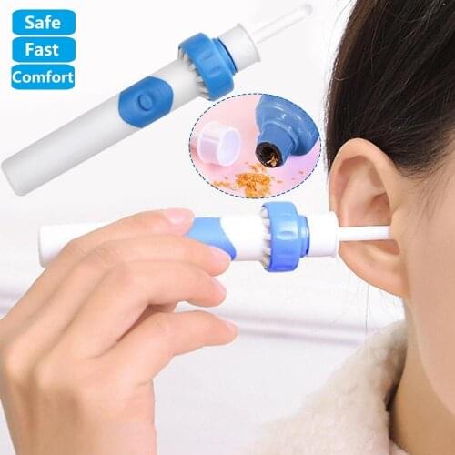 Portable Electric Ear Wax Cleaner Sets Ear-picker Ear Remover Spiral Ear Health Care Cleaning Tools with replacement Soft Heads