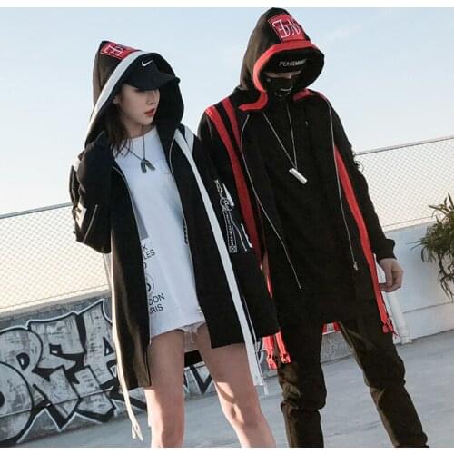 2021 New Men Women Couple Zipper Cardigan Hooded Sweatshirt Coat Male Streetwear Hip Hop Fashion Casual Hoodie Jacket