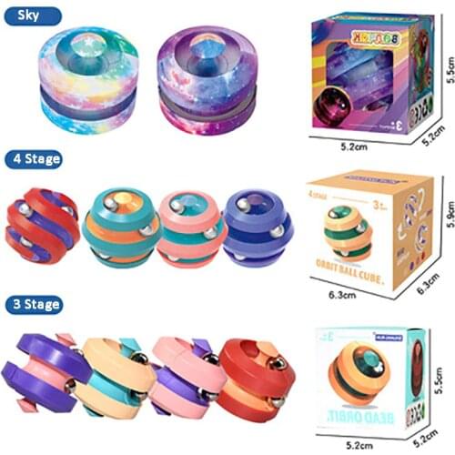 New Ball Track Rubiks Cube Antistress Pinball Finger Gyro Novel Puzzles Novelty intellectual Creative AntistressToys