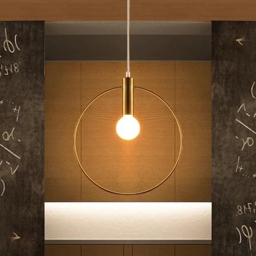 Room Lighting Simple Circular Pendant Light Creative Bar Lamp For Restaurant Home Living Room Bedroom Fashion Dining