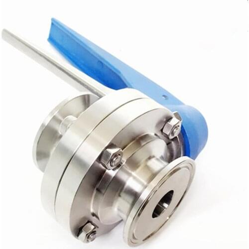 Fit 89mm Pipe OD x 3.5" Tri Clamp Sanitary Butterfly Squeeze Trigger Flow Control Valve SUS 316L Stainless Brewing