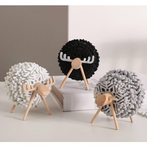 Nordic Ins Style Sheep Pattern Coasters Home Decor Felt Placemats Cafe Coffee Cup Coasters Set Creative Ornaments Photo Props