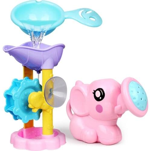 New Lovely Cartoon Elephant Sprinkler Waterwheel Baby Kids Swimming Tub Bathing Toy