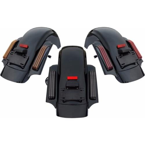 Motorcycle LED Rear Fender System For Harley Touring Road King Street Glide Ultra Limited 2014-2020 Red Smoke Orange