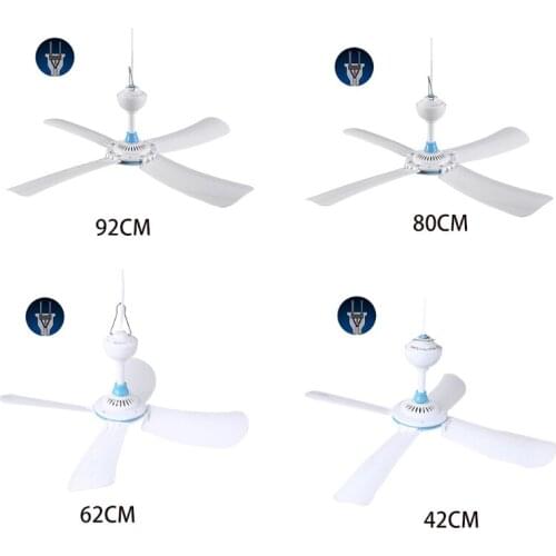 Universal 20W Power4 blades 1 gear mini ceiling fan AC 220V Hanging fan diamater 42/62/80/92cm Fan for Home Office