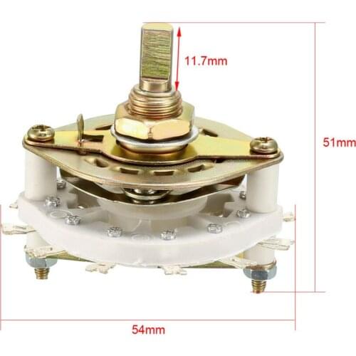Uxcell 5/9/11 Position or 3/6 Throw Switch 1/2/3 Deck Band Channel Rotary Switch Selector Switches Accessories 1/2/3/6 Pole