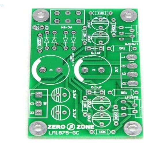 GC version of the dual channel LM1875 power amplifier PCB blank board bile power amplifier PCB