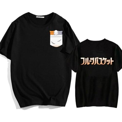 Funny Harajuku Manga Honda Tohru Souma Kyo Souma Yuki Print T-shirt Anime Fruits Basket Summer Fashion Clothes T-shirt
