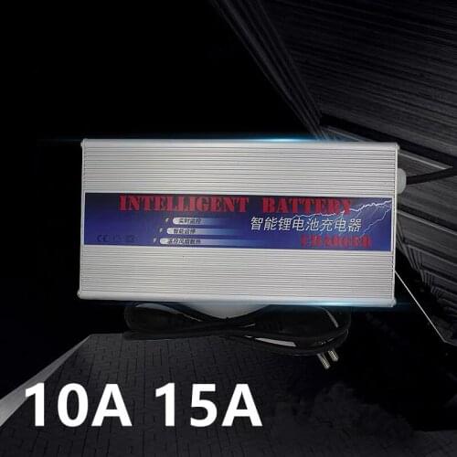 72V Battery Charger 10A 15A Big Current for 20S 24S Lifepo4 Lithium Battery Charger Current Adjustable 84V 87.6V 88.2V Battery