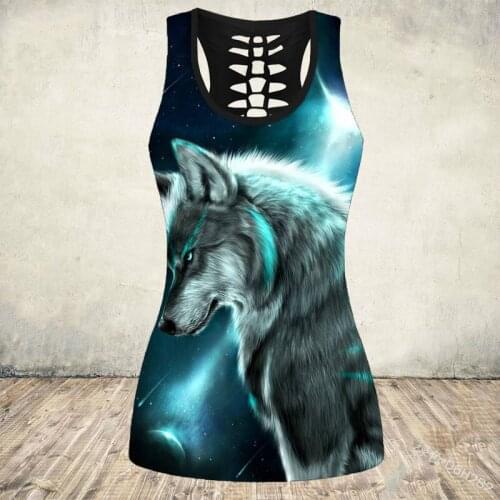Halloween Gothic Sleeveless Tops Vest Womens 3D Skull Print Hollow T-shirt Gym Workout Vest Fitness Shirt T-shirt Y2k Tops