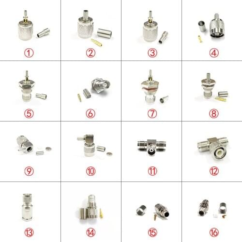 1pc TNC Male Female Plug Jack RF Coax Connector For RG316 RG174 RG58 RG142 Cable Adapter Nickelplated Wire Convertor NEW