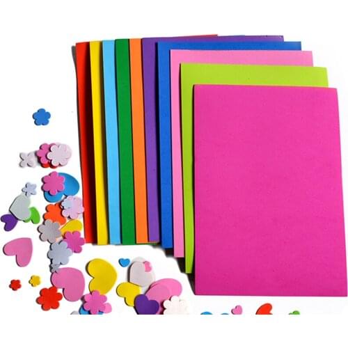 10pcs/set 10 colors DIY 16K Thick Multicolor Sponge Foam Paper Fold scrapbooking Paper Craft DIY Paper 18.5x26cm*0.1cm