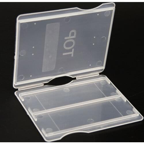 10PCS Portable Lab ABS Plastic Microscope Slides Holder Dispenser Box 2PCS Capacity Case