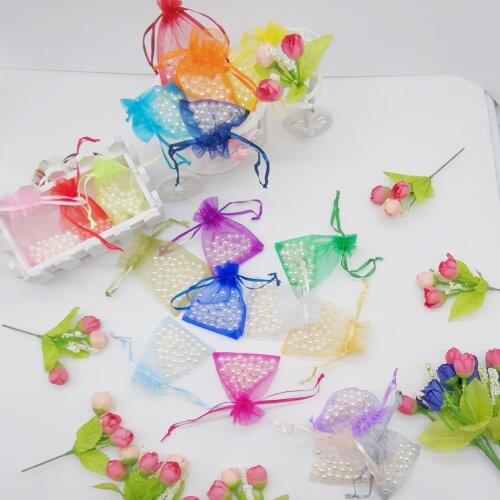 100pcs Gift Bag 13x18cm Small Organza Gift Bags For Packaging Display Storage Bag Pouches Wedding Jewelry Christmas Gift Bag Diy