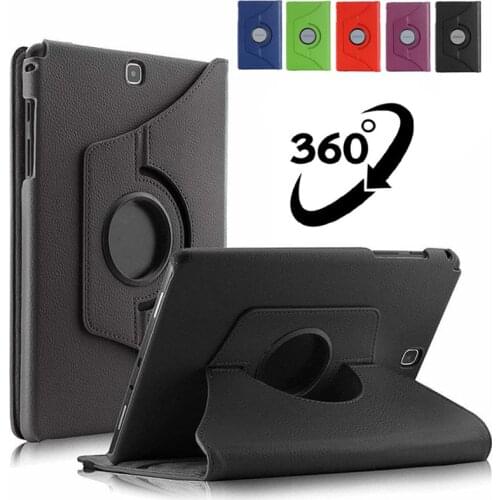 360 Rotaing PU Leather Case Samsung Galaxy Tab A 9.7'' T550 T555 Coque Funda PU Leather Flip Stand Tablet Cover