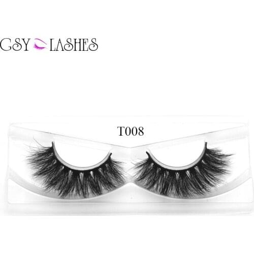 3D Mink Fur False Eyelashes Pack of 1 Pairs,100% Natural Soft Curl Genuine Siberian Mink Hair Hand-made(T08)