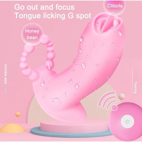Wireless Remote Control Multi-frequency Vibrator Sex Tool for Women Masturbation Stick Invisible Wear Female Masturbation Tongue