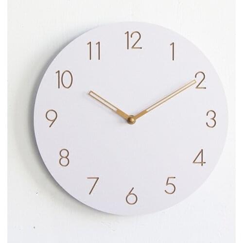 12inch Round Wooden Digital Large Decorative Wall Clock Modern Design Hanging On The Wall Kitchen Watch Mural Home Decor