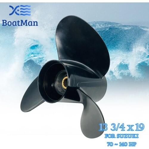 Boat Propeller 13 3/4x19 For Suzuki Outboard Motor 70-140 HP Aluminum 15 Tooth Spline Engine Part Factory Outlet 58100-87L30-019